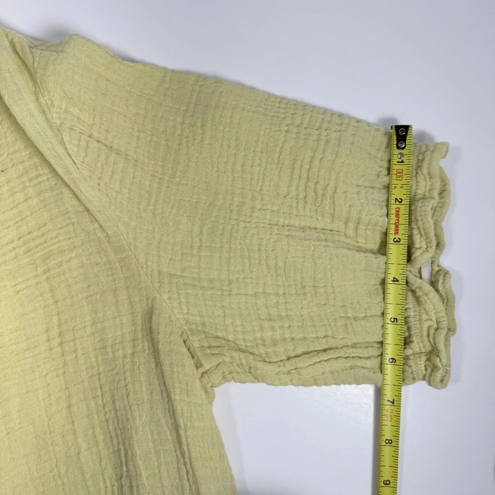 Beachlunchloung Yellow gauze Button-Down Shirt - Picture 6 of 6